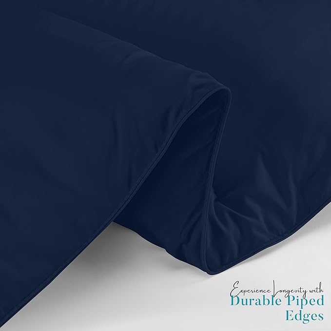 Utopia Bedding Comforter Duvet Insert, Quilted Comforter with Corner Tabs, Box Stitched Down Alternative Comforters Queen Size (Navy)