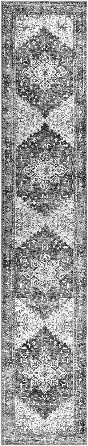 Yamaziot Washable Runner Rug, 2x10 Non-Slip Boho Hallway Kitchen Rug | Stain - Image 3