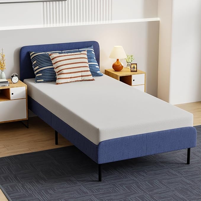PayLessHere 6 Inch Twin XL Gel Memory Foam Mattress Fiberglass Free/CertiPUR-US Certified/Bed-in-a-Box/Cool Sleep & Comfy Support