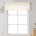 Chyhomenyc Cream Sheer Valance for Windows, 2 Pack | Light Filtering Voile Soft by Chyhomenyc