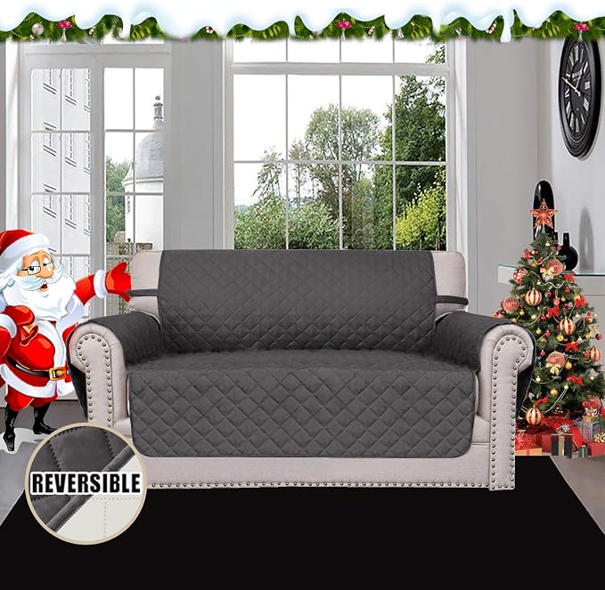 Easy-Going Reversible Couch Cover, 2 Cushion Sofa, Water Resistant Furniture Mat - Image 2