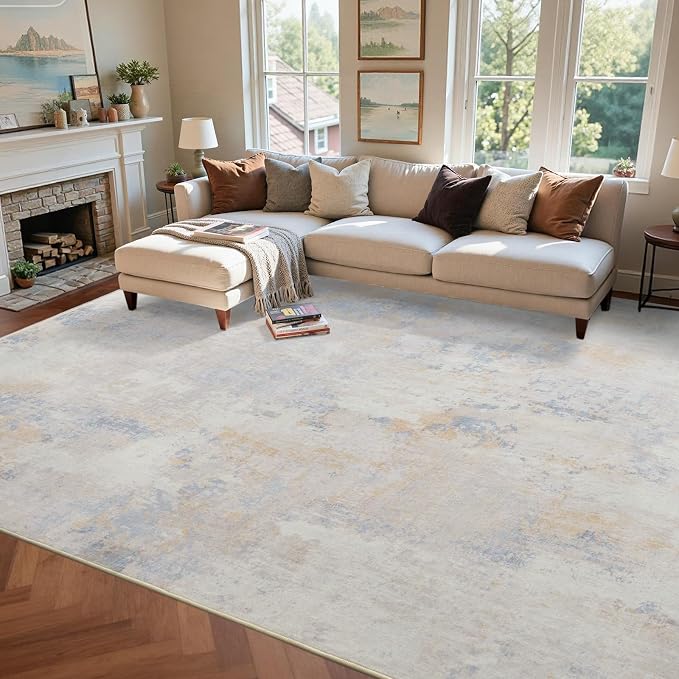 8x10 Ft Large Area Rugs for Living Room, Soft Non-Slip Washable Rugs Modern by Cuzwlovita