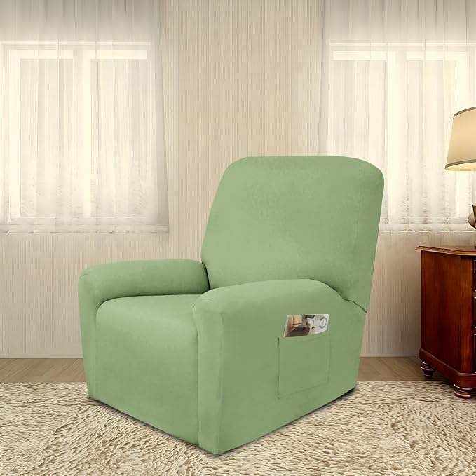 PureFit Stretc Recliner Chair Covers Fleece Soft Couch Covers - Image 2