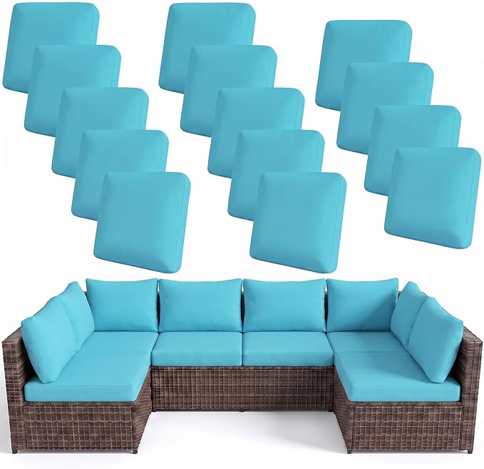 14Pcs Patio Cushion Covers Stretch Outdoor Furniture Protector Slipcovers | by pickyNproud