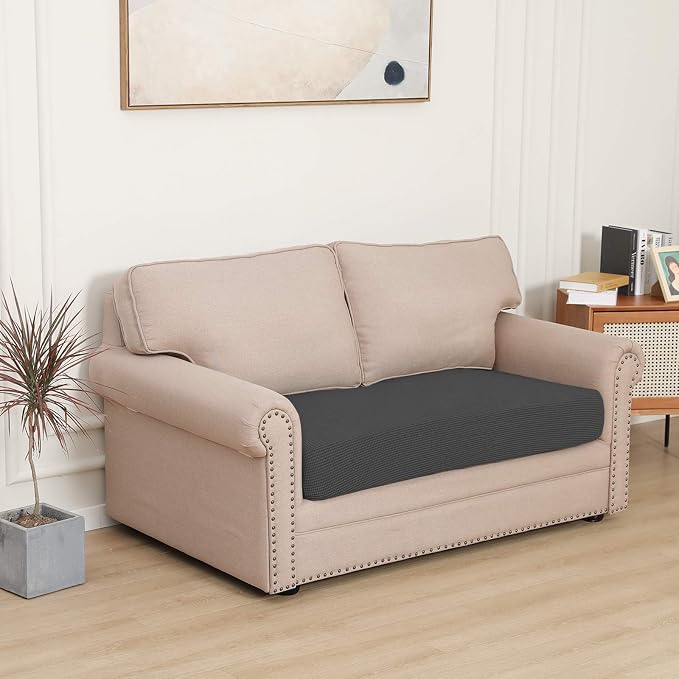 Easy-Going Stretch 1 Piece Loveseat Couch Cushion Cover - Image 2