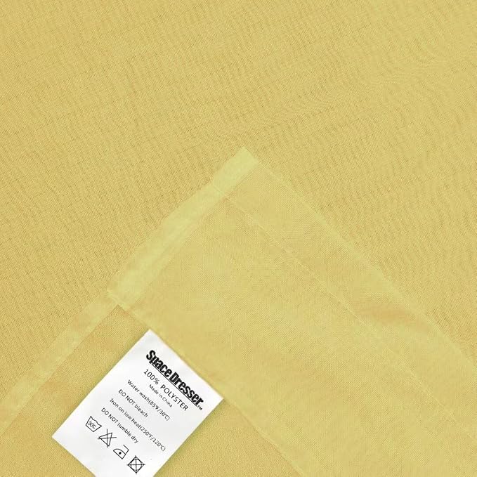 SpaceDresser Sheer Voile Window Treatment Rod Pocket Curtain Panels - Image 8