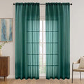 Hunter Green Bedroom Curtains 2 Panel Sets 90 Inch Length, 59 Inch Extra Wide by OVZME