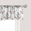 Ambesonne Vintage Nautical Tattoo Window Valance Pack of 2, Repetitive Anchor and Motif Maritime Pattern, Rod Pocket Curtain Valances for Kitchen Bedroom, 54" X 18", Pale Cinnamon Pale Grey