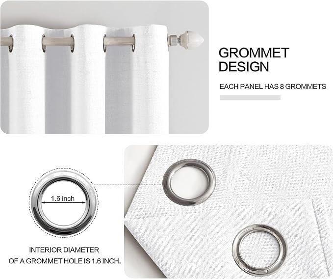MIULEE 100% Blackout Linen Curtains - Image 4