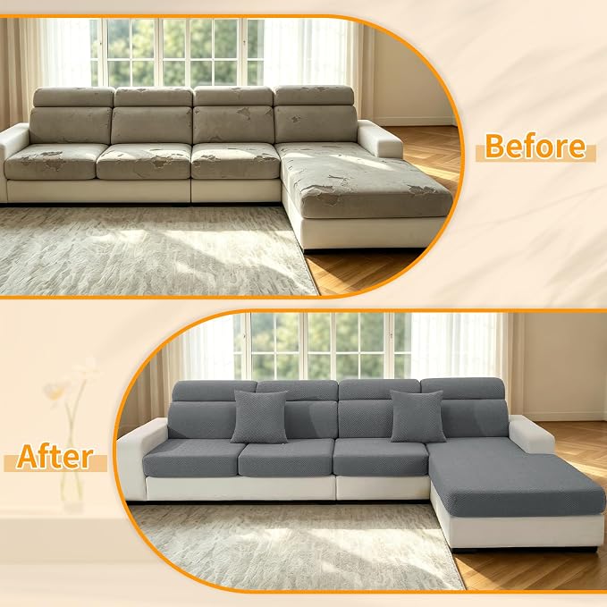 XINEAGE Couch Cushion Covers Seat Cushion Cover Thick Stretch Sofa Slipcovers 3 - Image 7