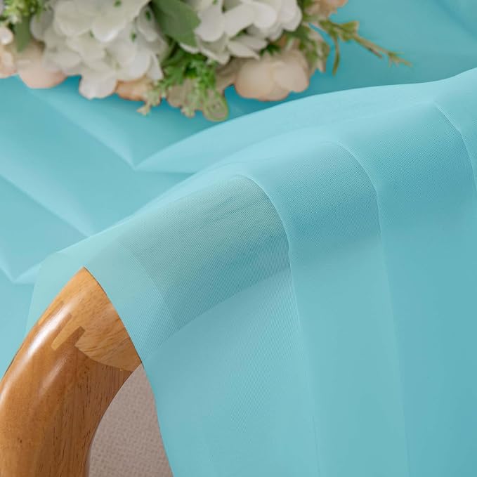 Aqua Sheer Curtains 84 Inches Long - Image 6