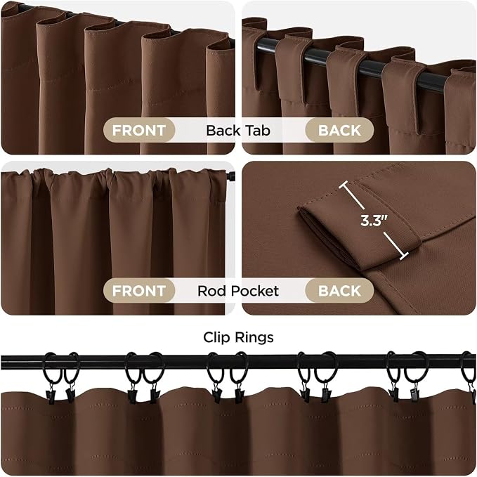 Joydeco 72 Inch Blackout Curtains - Image 2