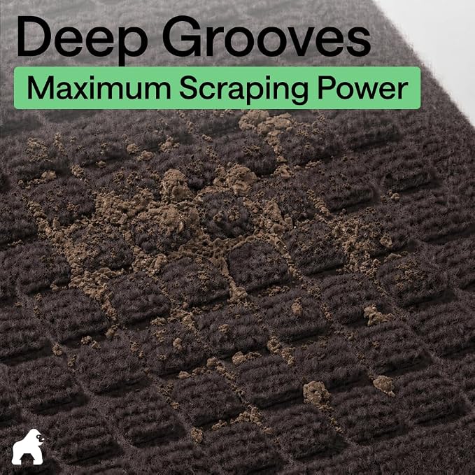 GORILLA GRIP® Ultra Absorbent Front Door Mat Outside Entrance, Traps Dirt and - Image 4