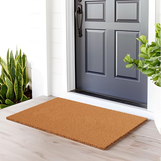 Barnyard Designs Natural Coco Coir Non-Slip Doormat | Heavy-Duty Welcome Mat - Image 4
