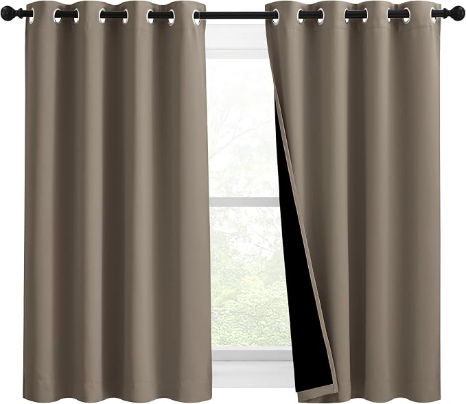 NICETOWN 100% Blackout Blinds, 46 inches x 45 inches, Laundry Room Decor Window by NICETOWN