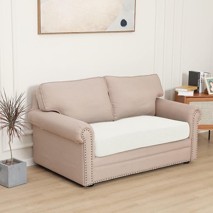 Easy-Going Stretch 1 Piece Loveseat Couch Cushion Cover - Image 2