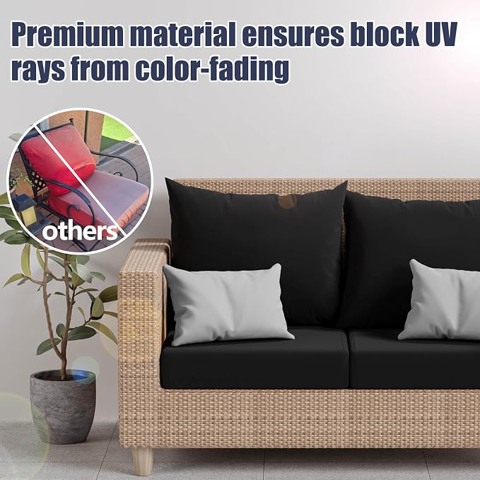 8Pcs Outdoor Cushion Covers, Stretch Patio Furniture Couch Chair Slipcovers | - Image 3