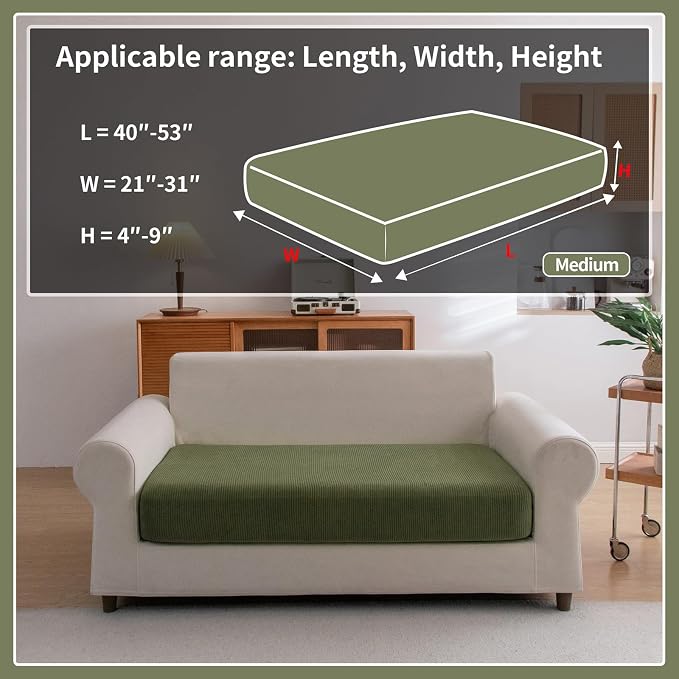 OHSIO Sectional Couch Covers, Wear Resistant Stretch Sofa Covers Washable Soft - Image 2