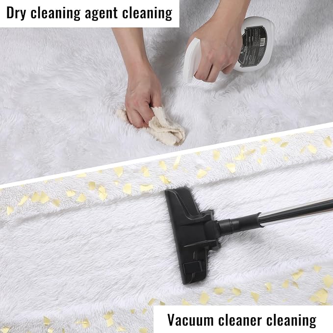 Soft Comfy White Area Rugs for Bedroom Boys Living Room Fluffy Furry Carpet - Image 8