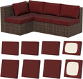 8Pcs Outdoor Cushion Covers, Stretch Patio Furniture Couch Chair Slipcovers | by VORSHAPE