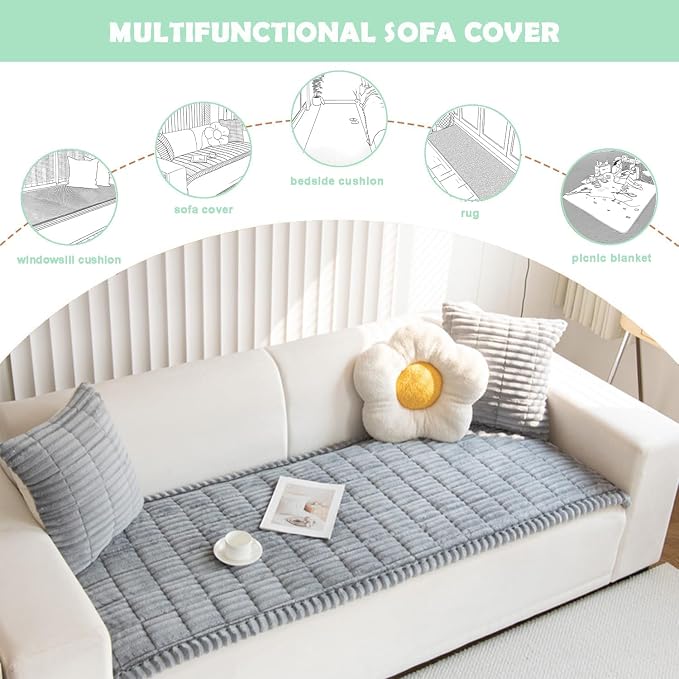 ZQFFB Couch Cover for Dogs Washable Non-Slip Pet Friendly Sofa Protector | - Image 3