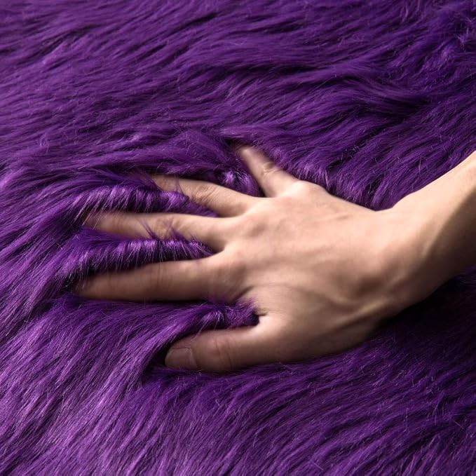 MIULEE Fluffy Area Rug 2x3 ft Faux Fur Sheepskin Rug - Image 3