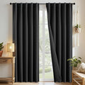 Joydeco Black Curtains 84 inch Long, Thermal Insulated Privacy Room Darkening by JOYDECO