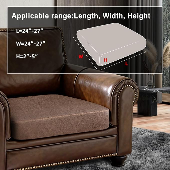 ANARACHON Leather Look Couch Cushion Covers Sofa Seat Slipcovers Sets Couches - Image 3