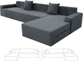 ZNSAYOTX Sectional Couch Covers, Stretch Jacquard Slipcovers by ZNSAYOTX
