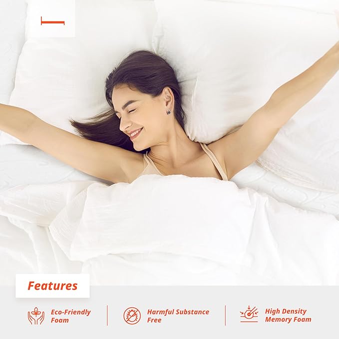PrimaSleep Full Mattress, 7 Inch Deluxe Gel Memory Foam Mattress, Gel Infused for Comfort and Pressure Relief, CertiPUR-US Certified, Bed-in-a-Box, Medium Firm, Full Size