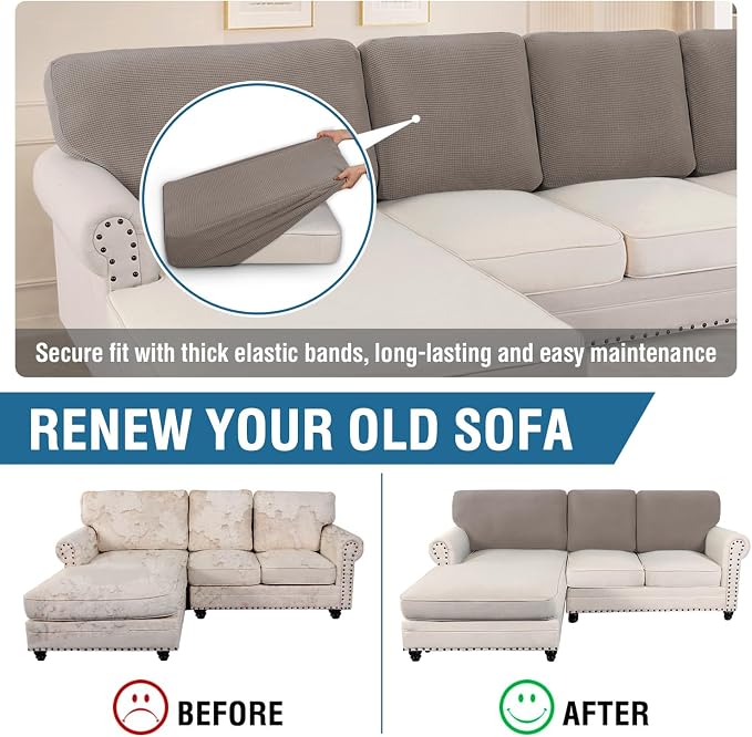 H.VERSAILTEX Backrest Cushion Covers Sectional Couch Back Cushion Covers - Image 5