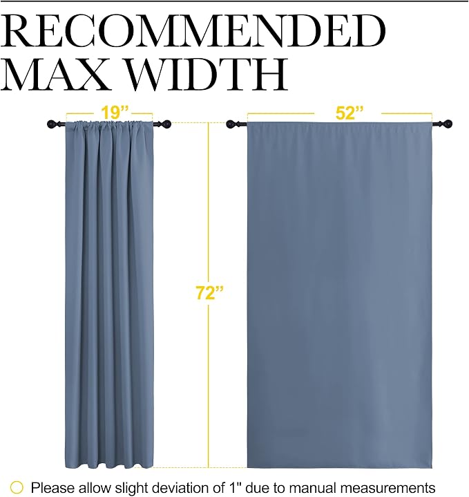 NICETOWN Living Room Curtains, Window Treatment Energy Saving Thermal Insulated - Image 7