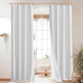 NICETOWN Rod Pocket 100% Blackout Linen Curtains by NICETOWN