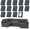 Waterproof Outdoor Cushion Covers, Stretch Patio Slipcovers | UV Resistant by hyha