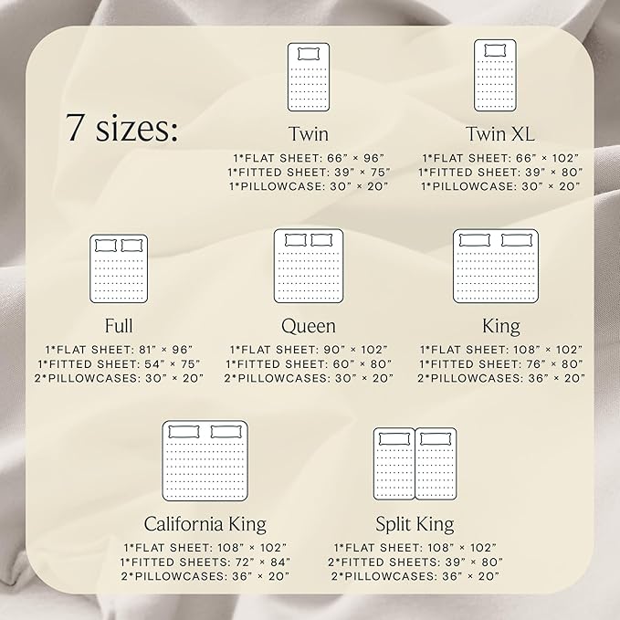 LuxClub 4 PC Sheet Set Bed Sheets Deep Pockets 16" Eco Friendly Wrinkle Free Cooling Machine Washable Hotel Bedding Silky Soft - Linen California King