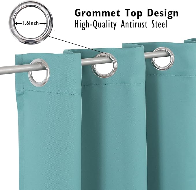 ChrisDowa Blackout Curtains for Bedroom and Living Room 54 Inches Long | 2 - Image 2