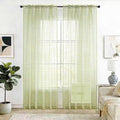 SpaceDresser Check Sheer Curtains 108 Inches 2 Panels Set, Rod Pocket Plaid by SpaceDresser
