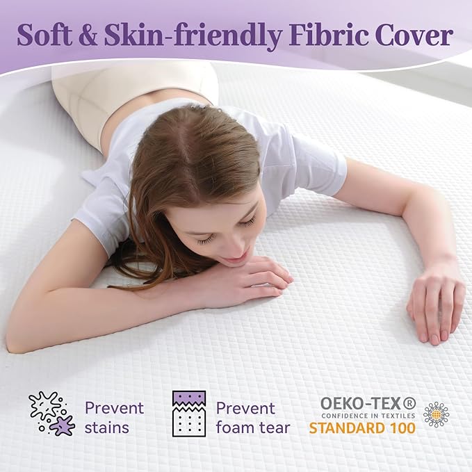 SINWEEK 2 Inch Gel Memory Foam Mattress Topper Full XL Size, Ventilated High Density Pad for Back Pain, Bed Topper with Removable Soft Cover, CertiPUR-US Certified