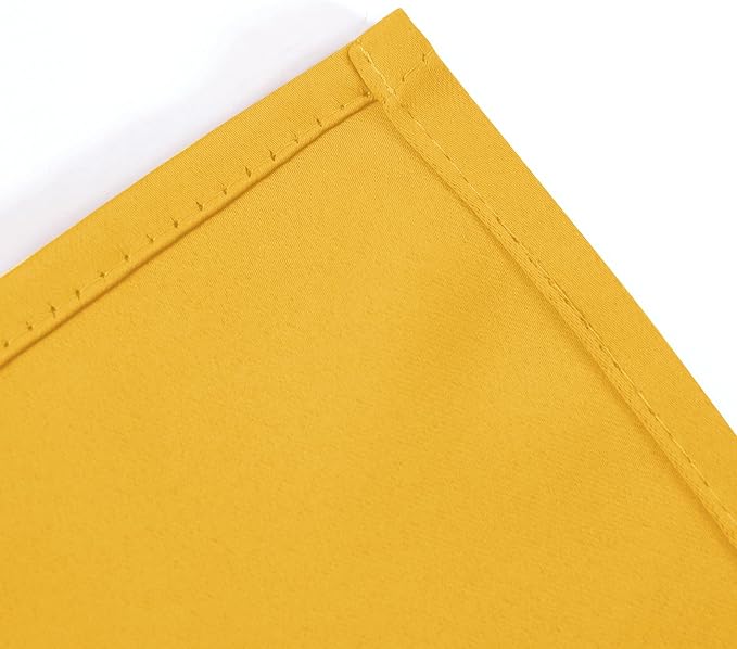 Blackout Curtains 66 x 72 Inch Long Yellow Curtains Set of 2 Panels Room - Image 7