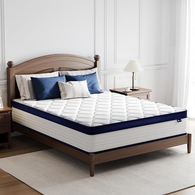 Avenco King Mattress, 10 inch King Size Mattress with Smarts™ Coil Individual Pocket Spring for Silent Sleep and Strong Edge Support, CertiPUR-US Certified, Mattresses in a Box