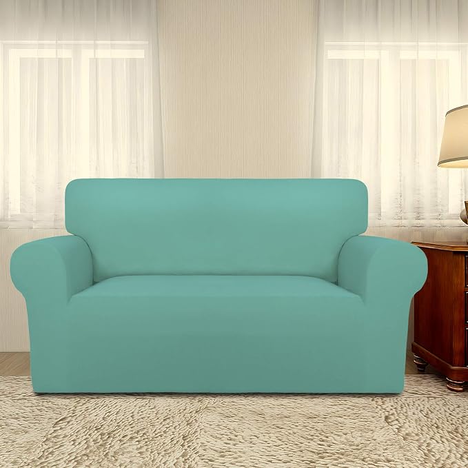 PureFit Stretch Loveseat Covers Fleece Couch Covers - Image 2