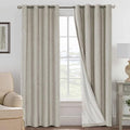 H.VERSAILTEX Linen Blackout Curtains 96 Inches, 100% Absolutely Blackout by HVERSAILTEX