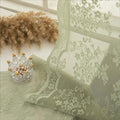 YJ YANJUN Vintage Lace Curtains 90 Inches Long-Victorian Floral Pattern Sage by YJYANJUN