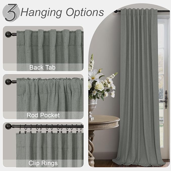 Gray Black Out Curtains 72 Inch Long - Image 5
