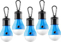Tent Lamp Portable LED Tent Lights Blue 5 Packs Hook Hurricane Emergency Lights LED Camping Lights Bulb Camping Tent Lanterns Camping Equipment for Camping Hiking Backpacking Fishing Outage
