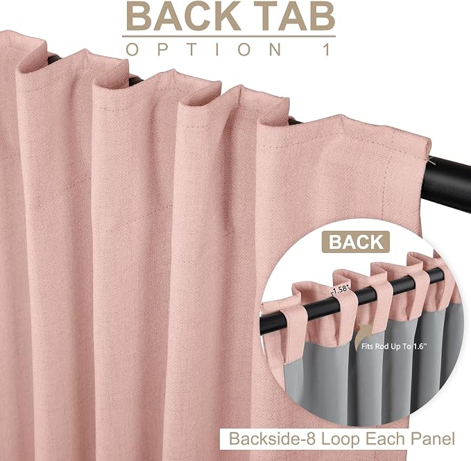 Faux Linen Total Blackout Curtains - Image 3