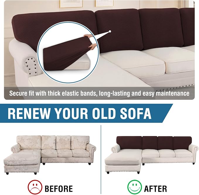 H.VERSAILTEX Backrest Cushion Covers Sectional Couch Back Cushion Covers - Image 5