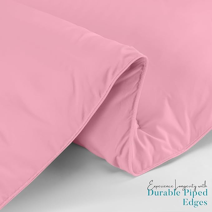 Utopia Bedding Comforter Duvet Insert, Quilted Comforter with Corner Tabs, Box Stitched Down Alternative Comforters King Size (Pink)