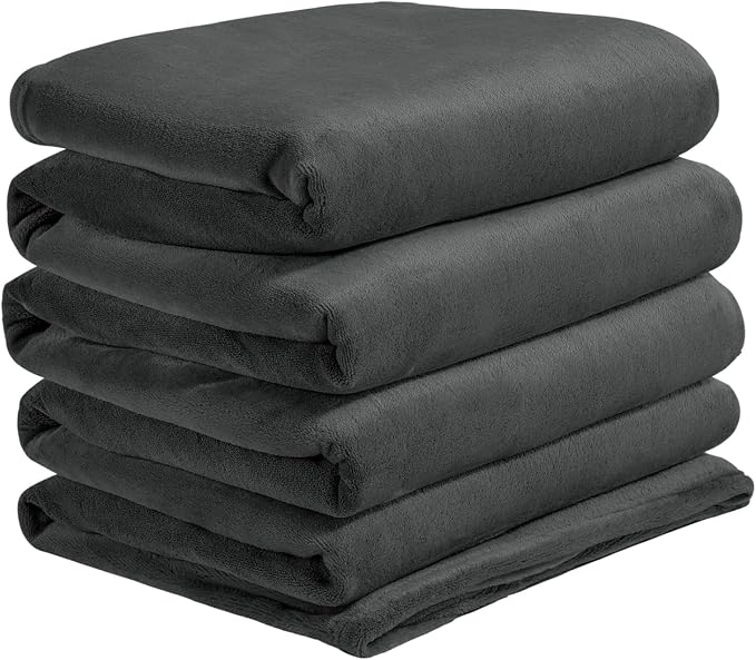 BEDELITE Fleece Blanket Soft Oversized Bed Blanket Charcoal Grey 120"x120" | - Image 9