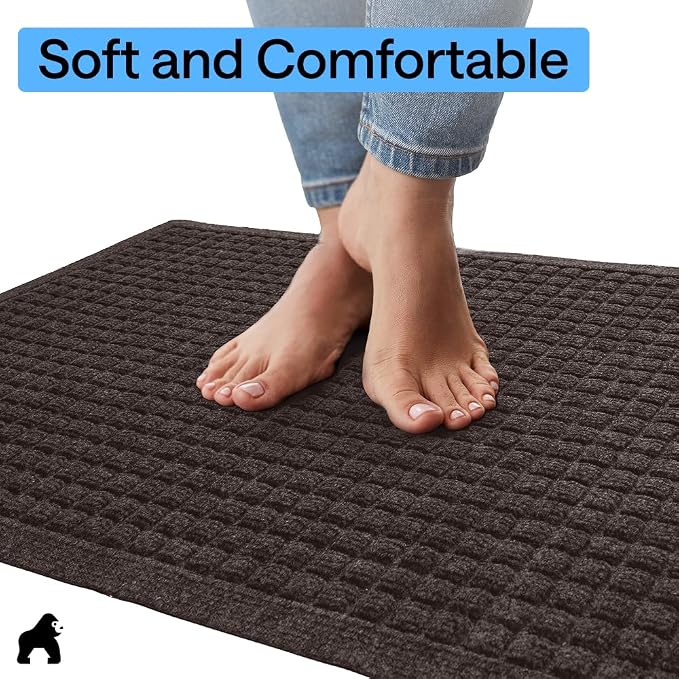 GORILLA GRIP® Ultra Absorbent Front Door Mat Outside Entrance, Traps Dirt and - Image 7
